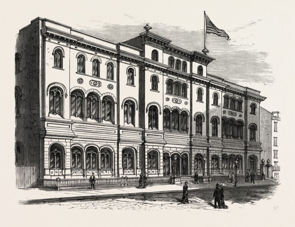 NEW YORK: THE ASTOR LIBRARY, WITH ITS RECENT ADDITION.