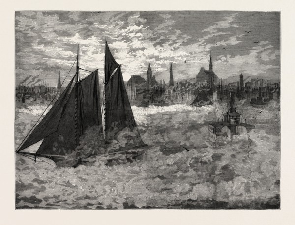 NEW YORK: SINGULAR SCENE ON THE NORTH RIVER, ON THE MORNING OF DECEMBER 30TH, WITH THE THERMOMETER