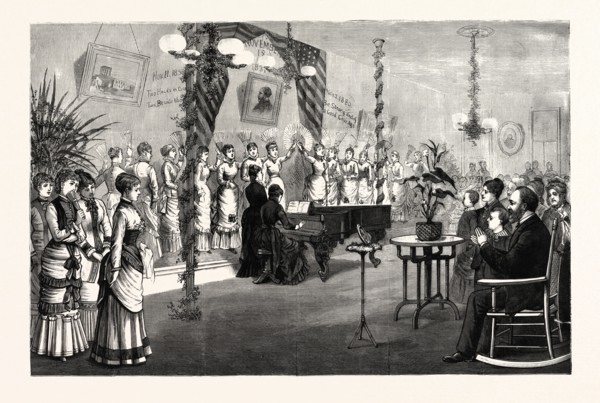 OHIO: FAN DRILL OF THE YOUNG LADIES OF THE LAKE ERIE SEMINARY AT PAINESVILLE, BEFORE