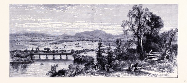 The valley of Connecticut seen from Rocky Mountain, United States of America