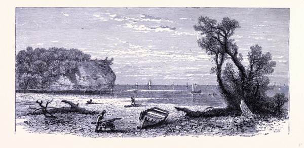 The river mouth of the Rocky River, United States of America