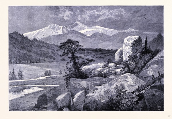 Long's Peak seen from Estes Park, United States of America