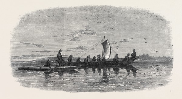 SKIN BOATS USED BY THE NATIVES OF POINT BARROW