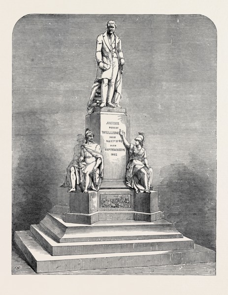 THE WELLINGTON MEMORIAL FOR MANCHESTER, DESIGNED BY M. NOBLE