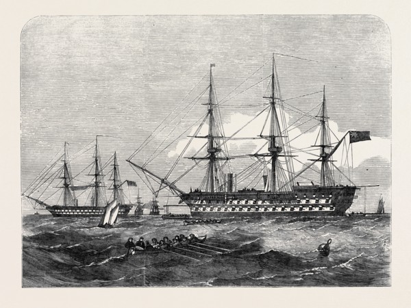 "THE NILE" EXERCISING IN GENERAL QUARTERS, BALTIC FLEET