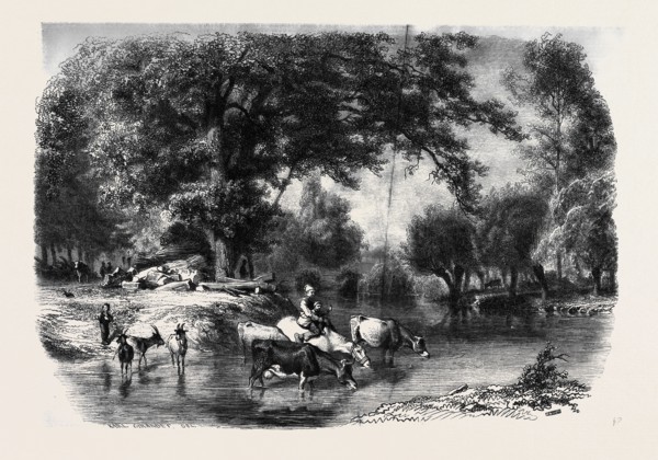 A LANDSCAPE IN TOURAINE, BY K. GIRARDET; Un Paysage en Touraine, par K. Girardet