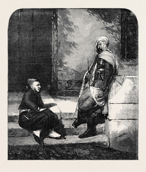 SPAHI AND ZOUAVE, personal attendants of Marshal Pelissier, at the seat of war.