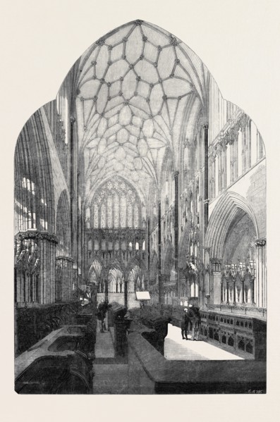 WELLS CATHEDRAL, THE CHOIR, WITH THE RECENT RESTORATIONS
