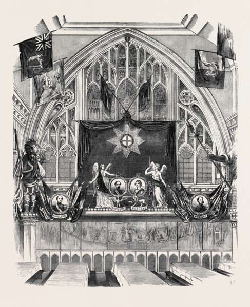 DECORATION OF GUILDHALL ON LORD MAYOR'S DAY, WEST END.