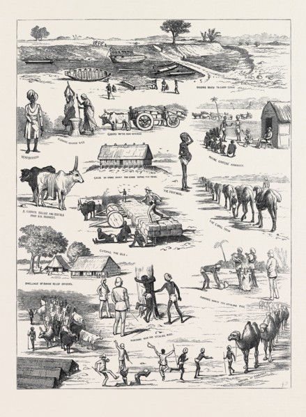 THE INDIAN FAMINE, SKETCHES IN THE AFFECTED DISTRICTS, BY A MEMBER OF THE FAMINE RELIEF STAFF