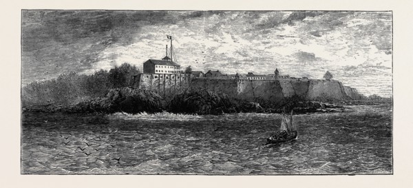 THE ESCAPE OF MARSHAL BAZAINE, VIEW OF THE TERRACE FROM WHICH HE IS SAID TO HAVE LET HIMSELF DOWN