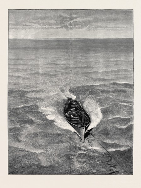 IN TOW, FROM THE DRAWING BY ARTHUR HOPKINS, IN THE BLACK AND WHITE EXHIBITION