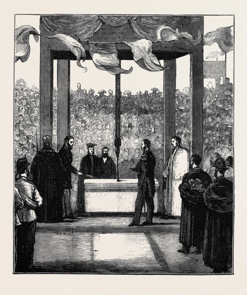 H.R.H. THE DUKE OF EDINBURGH AT LIVERPOOL: LAYING THE FOUNDATION STONE OF THE WALKER ART GALLERY
