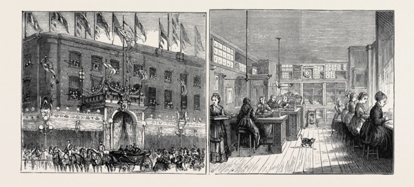MANUFACTURE OF STEEL PENS, SKETCHED AT THE WORKS OF MR. JOSEPH GILLOTT, VISITED BY H.R.H. THE