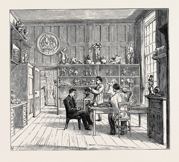 ELECTRO AND SILVER PLATING, SKETCHED AT THE WORKS OF MESSRS. ELKINGTON AND CO., VISITED BY H.R.H.