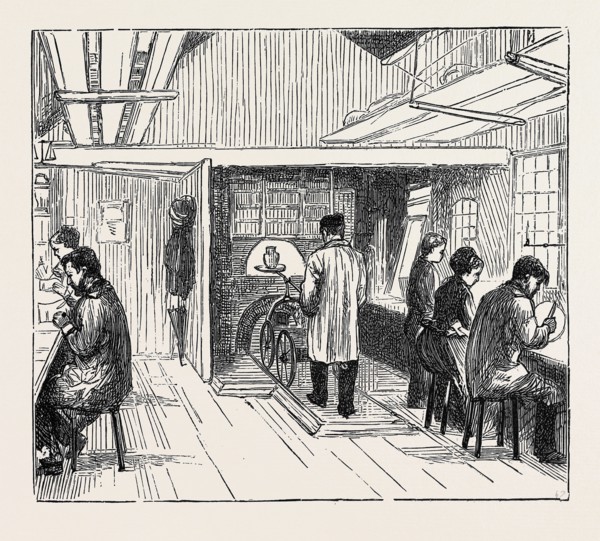 ELECTRO AND SILVER PLATING, SKETCHED AT THE WORKS OF MESSRS. ELKINGTON AND CO., VISITED BY H.R.H.