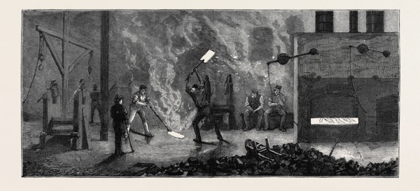 BUILDINGS AND INDUSTRIES OF SHEFFIELD: MAKING STEEL FOR PENS AT MESSRS. JESSOP'S WORKS