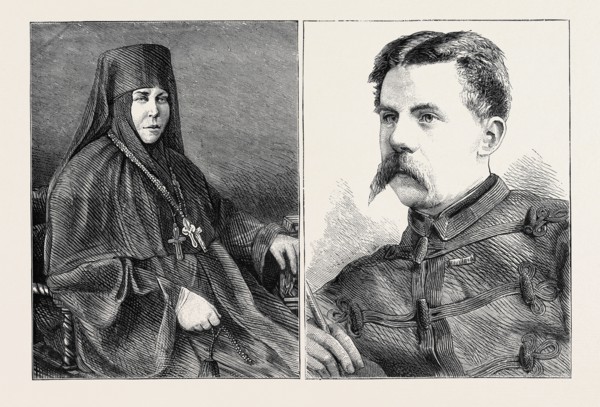 LEFT IMAGE: THE BARONESS ROSEN (MOTHER METROPHANE ABBESS OF SERPUCHOV), RIGHT IMAGE: CAPT. MARK