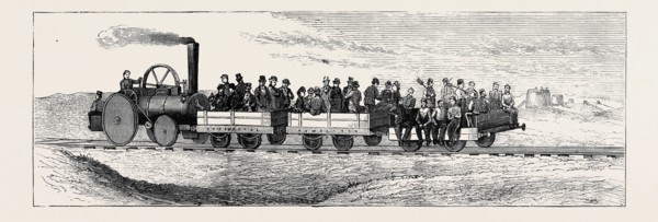 "SIEGE GUNS AND EARTHWORKS", ARTILLERY EXPERIMENTS AT EASTBOURNE: TRACTION ENGINE FOR CARRYING