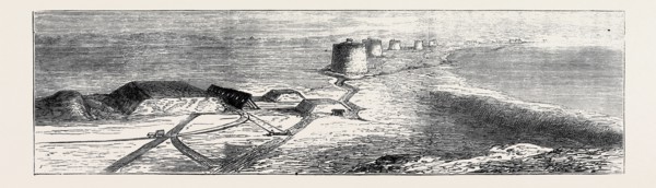 "SIEGE GUNS AND EARTHWORKS", ARTILLERY EXPERIMENTS AT EASTBOURNE: THE BATTERY OF DEFENCE FROM THE