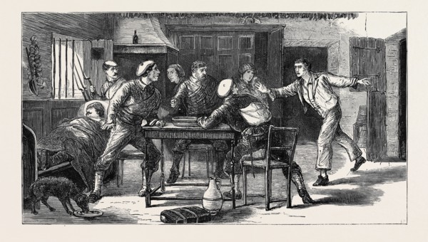 THE CIVIL WAR IN SPAIN: "THE REPUBLICANS ARE COMING !" A SKETCH AT A CARLIST OUTPOST NEAR ESTELLA