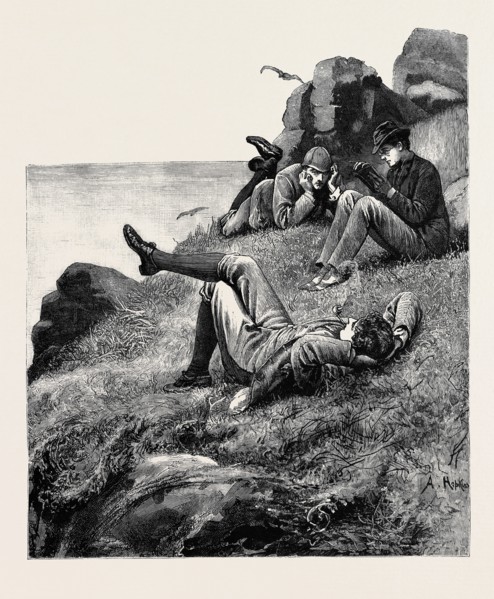 KIT, A MEMORY; BY JAMES PAYN: The three young men were reclining on the Castle slopes