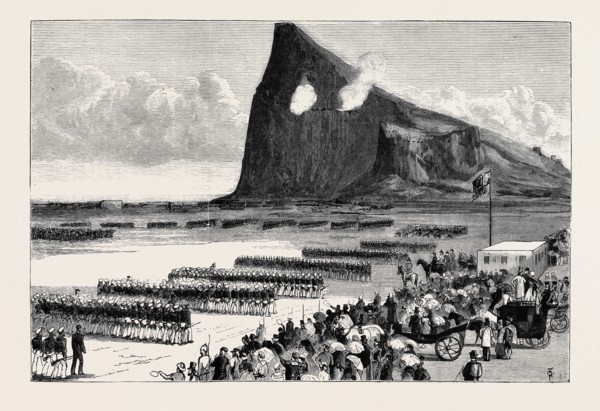 THE CRISIS IN EGYPT: GIBRALTAR: REVIEW OF TWO THOUSAND RESERVE MEN (COAST GUARD) BY THE DUKES OF