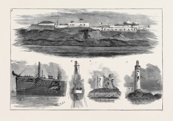 THE WAR IN EGYPT: AFTER THE BOMBARDMENT OF ALEXANDRIA, JULY 11, 1882: 1. Rifled Guns on Moncrieff