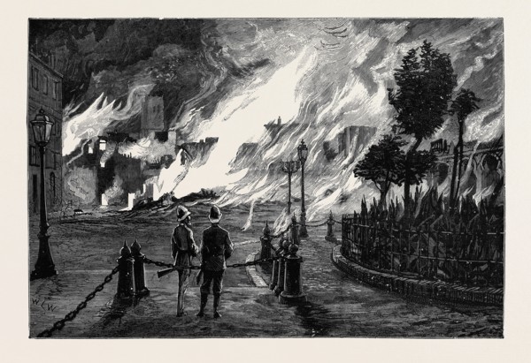 THE WAR IN EGYPT: ALEXANDRIA: THE GRAND SQUARE DURING THE CONFLAGRATION