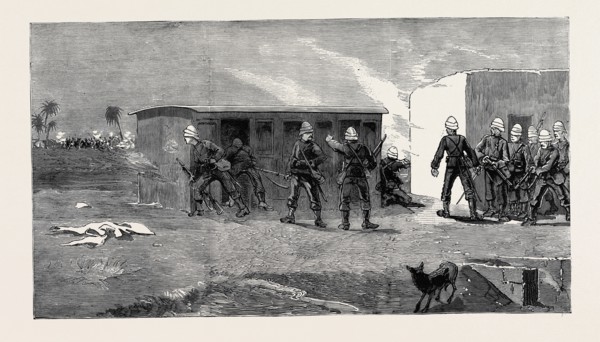 THE WAR IN EGYPT: THE OCCUPATION OF ALEXANDRIA: A SKIRMISH WITH ARABI'S CAVALRY ON THE MAHMOUDIYEH