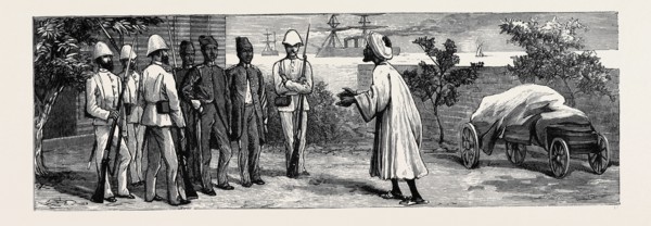THE WAR IN EGYPT: THE OCCUPATION OF ALEXANDRIA: EGYPTIAN PRISONERS IN THE ARSENAL