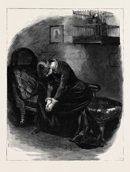 KIT, A MEMORY; BY JAMES PAYN: With head bowed down, and hands tightly clenched before her, she was