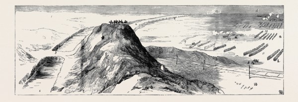 THE WAR IN EGYPT: THE POSITION OF SIR GARNET WOLSELEY AND STAFF DURING THE ENGAGEMENT AT MAHUTA,