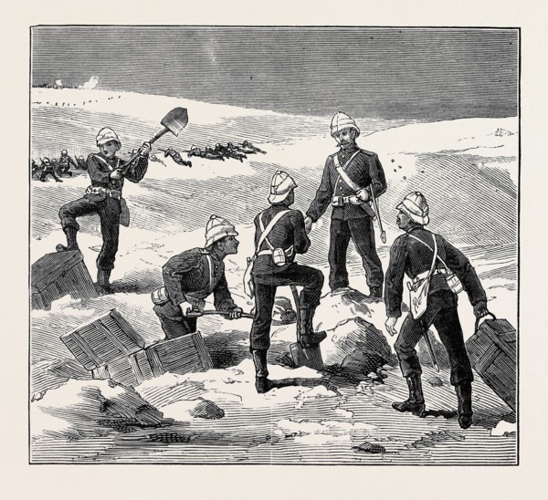 THE WAR IN EGYPT: AFTER THE FIGHT AT KASSASSIN: BURYING THE ENEMY'S AMMUNITION, AUGUST 29