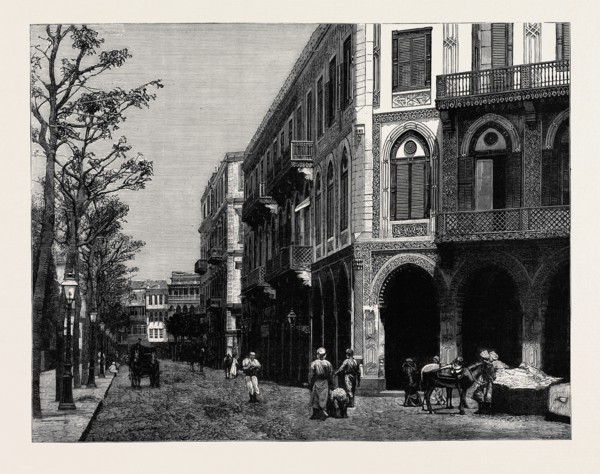 THE BRITISH OCCUPATION OF CAIRO: RUE DE L'HOTEL SHEPHEARD, EGYPT