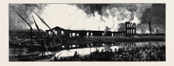 THE WAR IN EGYPT, THE OCCUPATION OF CAIRO: THE EXPLOSION AT THE CAIRO RAILWAY STATION, VIEW FROM