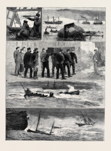 A SOUTH COAST GALE: 1. Watching; Ward Room of H.M. Training Ship "Boscawen: "I Give Her Twenty" "I