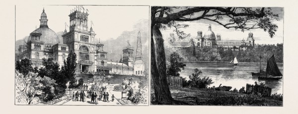 THE SYDNEY EXHIBITION BUILDING, DESTROYED BY FIRE, SEPTEMBER 22: THE EXHIBITION BUILDING AND THE