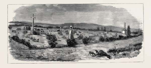 THE RECENT CAMPAIGN IN EGYPT: GRAVES OF BRITISH OFFICERS AND SOLDIERS AT ISMAILIA