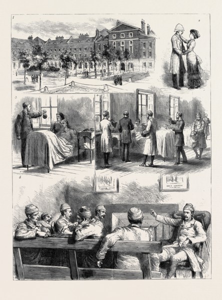 THE RETURN OF THE TROOPS FROM EGYPT, THE WOUNDED IN HASLAR HOSPITAL: 1. The Quadrangle; 2.
