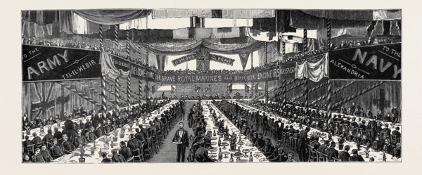 THE RETURN OF THE SOLDIERS AND SAILORS FROM EGYPT: BANQUET TO THE ROYAL MARINES AT CHATHAM