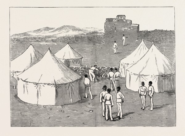 THE REBELLION IN THE SOUDAN (SUDAN): A SAD SIGHT, THE LAST ENCAMPMENT OCCUPIED BY SEVEN HUNDRED