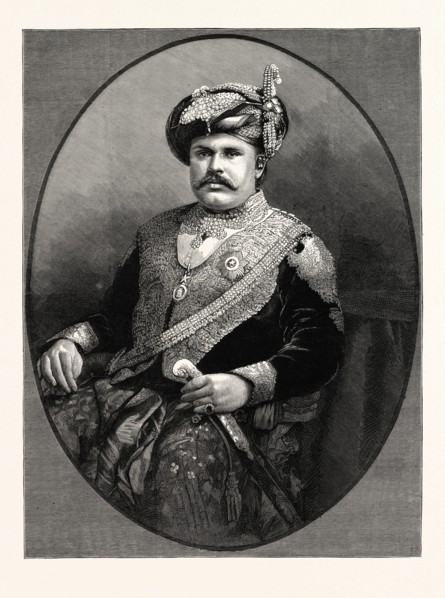 HIS HIGHNESS THE MAHARAJAH RAWUL SHREE TAKHTSINGJEE, K.C.S.I., THAKORE SAHIB OF BHOWNUGGER