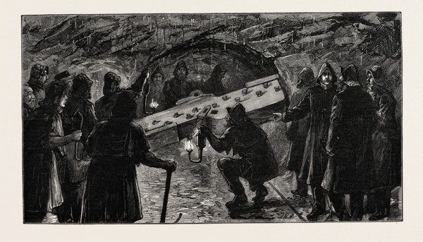 THE NEW RAILWAY TUNNEL UNDER THE RIVER MERSEY, CONNECTING BIRKENHEAD WITH LIVERPOOL, BREAKING DOWN