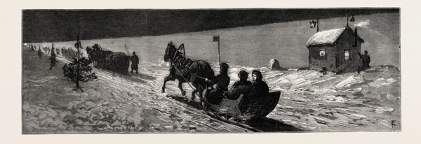 WINTER IN RUSSIA: THE ROAD ACROSS THE ICE BETWEEN CRONSTADT AND ORANIENBAUM AFTER THE ARRIVAL OF