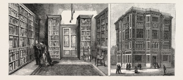 THE ROYAL COLLEGE OF MUSIC, SOUTH KENSINGTON: THE LIBRARY OF MUSICAL WORKS (LEFT IMAGE); EXTERIOR