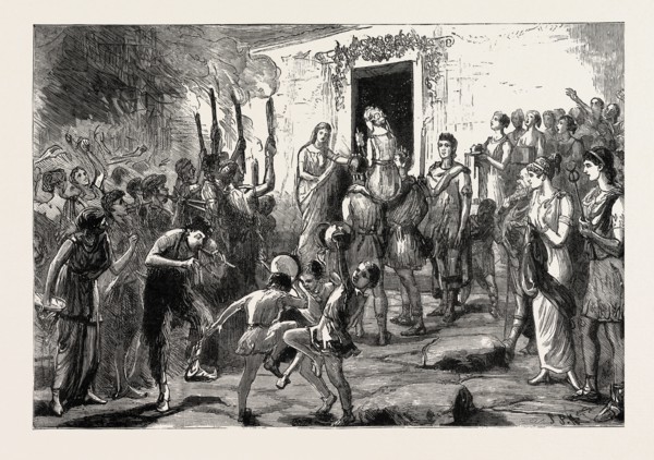 THE MARRIAGE PROCESSION, POMPEII
