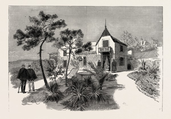 THE LATE DUKE OF ALBANY: THE VILLA NEVADA, CANNES. The Room in Which the Duke Died is that with the