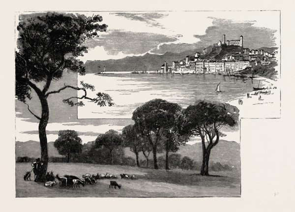 THE LATE DUKE OF ALBANY, VIEWS OF CANNES: LA BOCCA (LEFT IMAGE); CANNES FROM LA CROISETTE (RIGHT