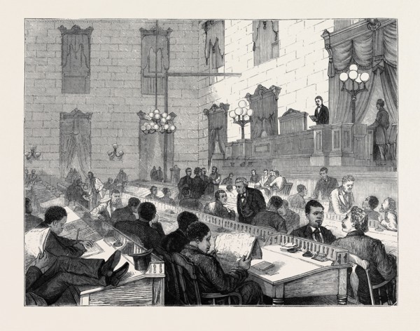 THE DUAL GOVERNMENT IN SOUTH CAROLINA: SPEAKER MACKEY SWEARING IN THE REPUBLICAN MEMBERS OF THE